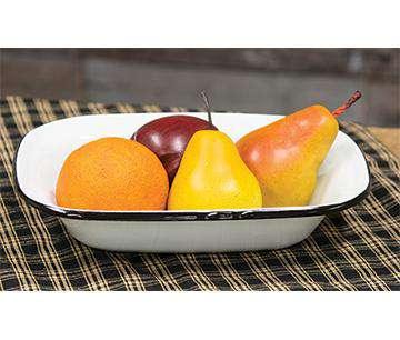 Black Rim Enamel Baking Dish - The Fox Decor